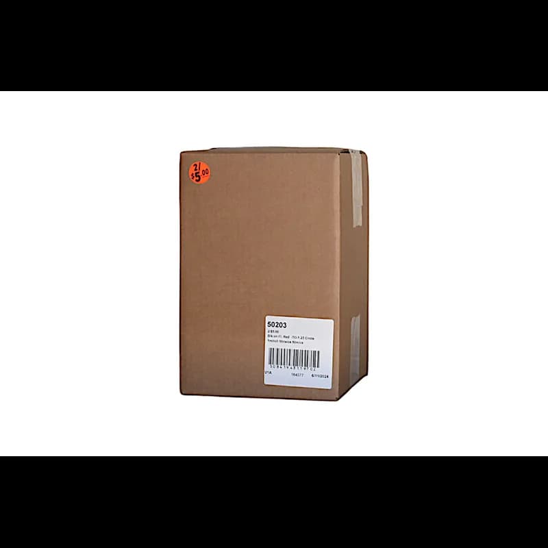 2/$5.00 Price Label 1.25 IN Black Fluorescent Red Circle 1000 Count/Roll 50 Rolls/Case 50000 Count/Case