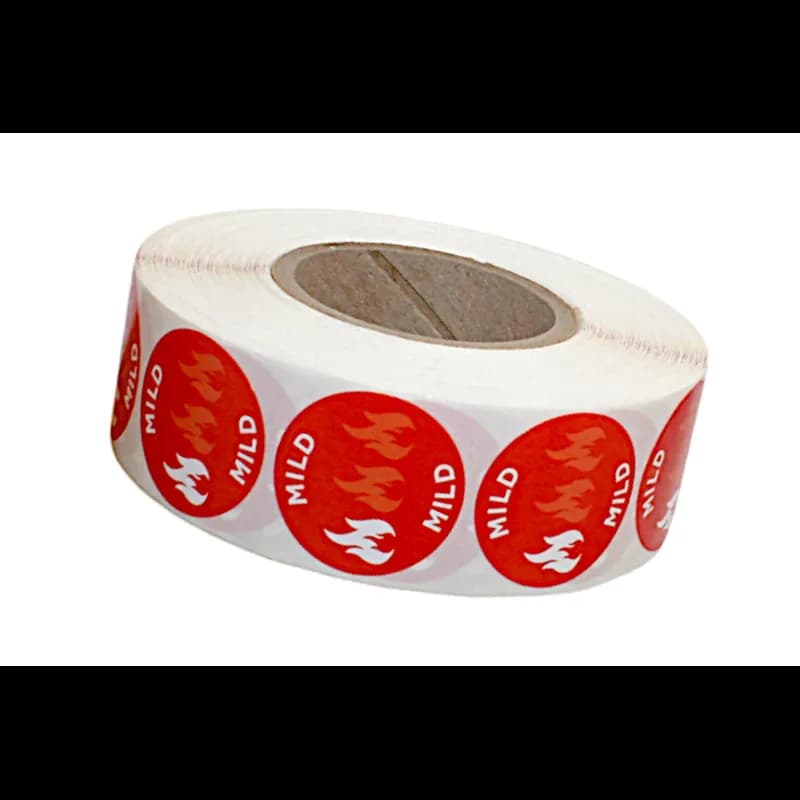 Mild Deli Label 1 IN Red Icon Circle UV 1000 Count/Roll 50 Rolls/Case 50000 Count/Case