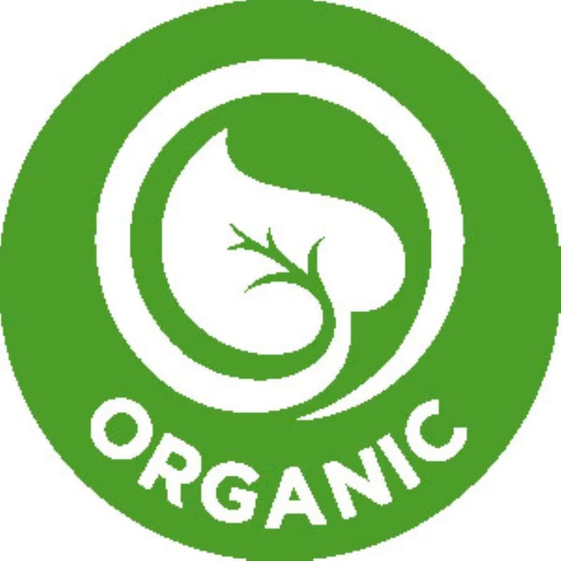 Organic Produce Label 1 IN Green Icon Circle UV 1000 Count/Roll 50 Rolls/Case 50000 Count/Case