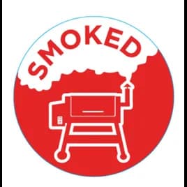 Smoked Meat Label 1 IN Red Icon Circle UV 1000 Count/Roll 50 Rolls/Case 50000 Count/Case