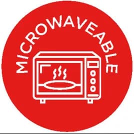 Microwaveable Deli Label 1 IN Red Icon Circle UV 1000 Count/Roll 50 Rolls/Case 50000 Count/Case