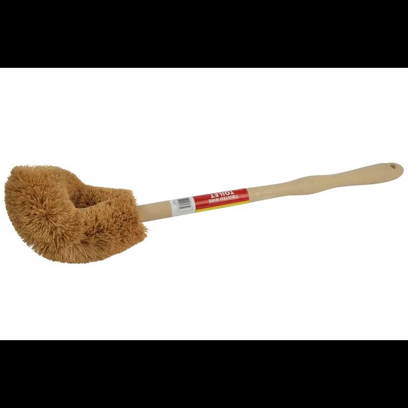 Bowl Brush Wood Twisted Wire Brown Tan Tampico Angled Head 12/Case