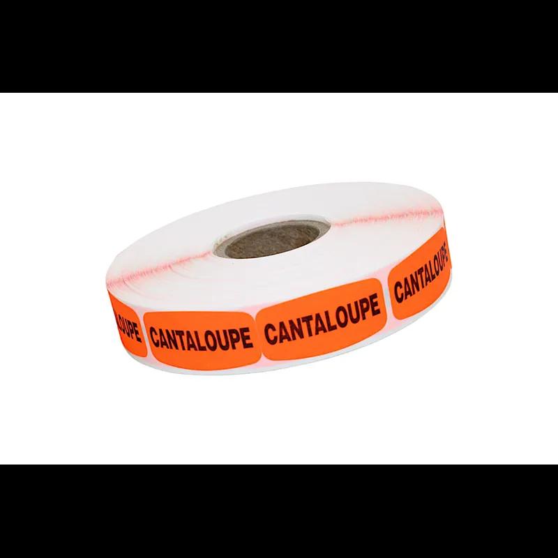 Cantaloupe Label 0.625X1.25 IN Black Fluorescent Red Short Oval 1000 Count/Roll 50 Rolls/Case 50000 Count/Case