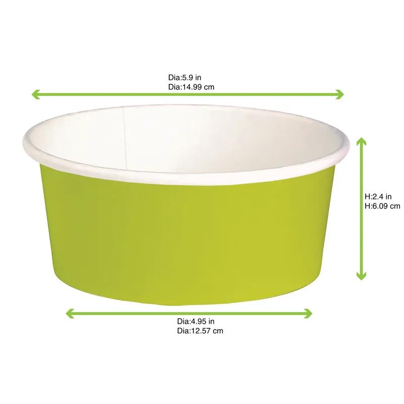 Food Container Base 24 OZ Paper Green Round Grease Resistant 45 Count/Pack 8 Packs/Case 360 Count/Case