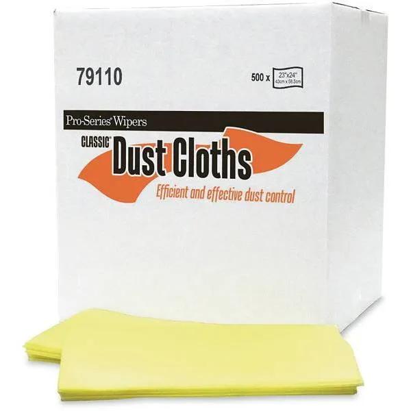 Dust Cloth 24X24 IN Yellow 1/4 Fold Treated 500/Case