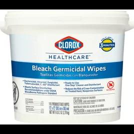 Clorox Healthcare® Bleach Germicidal Unscented One-Step Disinfectant Multi Surface Wipe 110 Count/Pack 2 Packs/Case