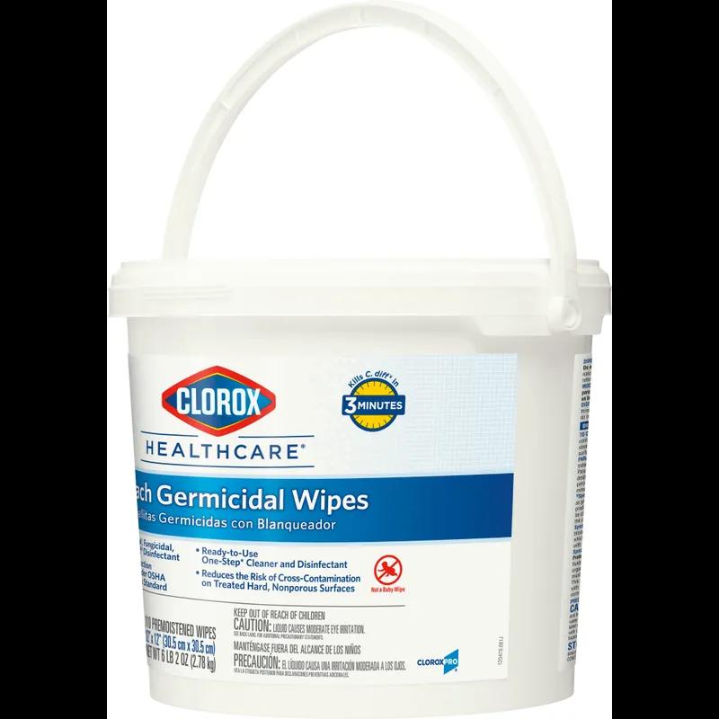 Clorox Healthcare® Bleach Germicidal Unscented One-Step Disinfectant Multi Surface Wipe 110 Count/Pack 2 Packs/Case