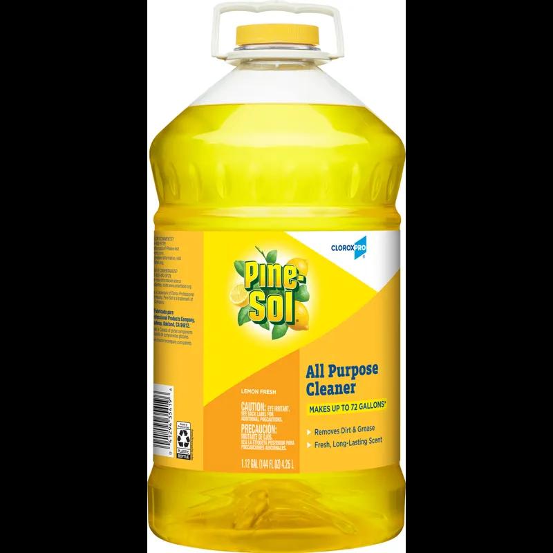 Pine-Sol® Lemon Fresh All Purpose Cleaner Deodorizer 1.125 GAL Multi Surface Concentrate Screw Cap 3/Case