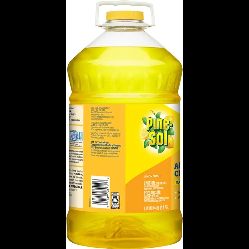 Pine-Sol® Lemon Fresh All Purpose Cleaner Deodorizer 1.125 GAL Multi Surface Concentrate Screw Cap 3/Case