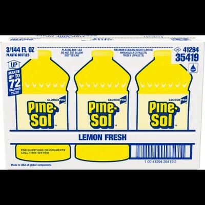 Pine-Sol® Lemon Fresh All Purpose Cleaner Deodorizer 1.125 GAL Multi Surface Concentrate Screw Cap 3/Case