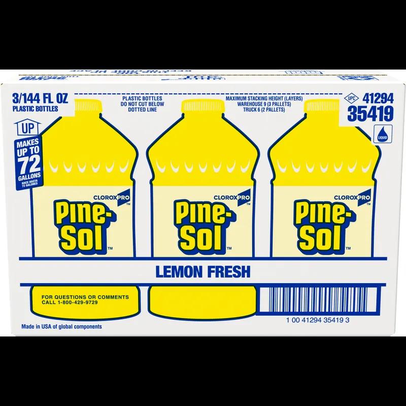 Pine-Sol® Lemon Fresh All Purpose Cleaner Deodorizer 1.125 GAL Multi Surface Concentrate Screw Cap 3/Case