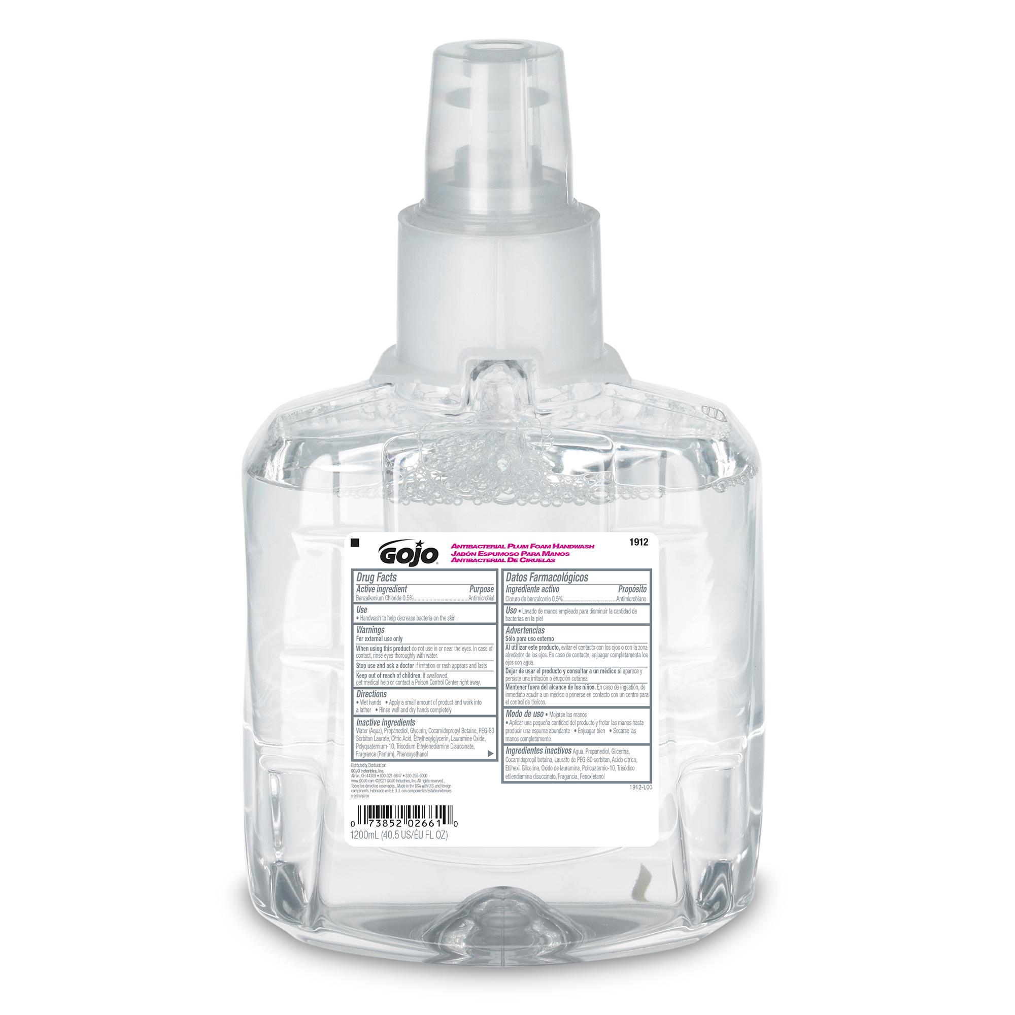 GOJO® Hand Soap Foam 1200 mL 5.11X3.69X8.95 IN Plum Purple Antibacterial For LTX-12 2/Case