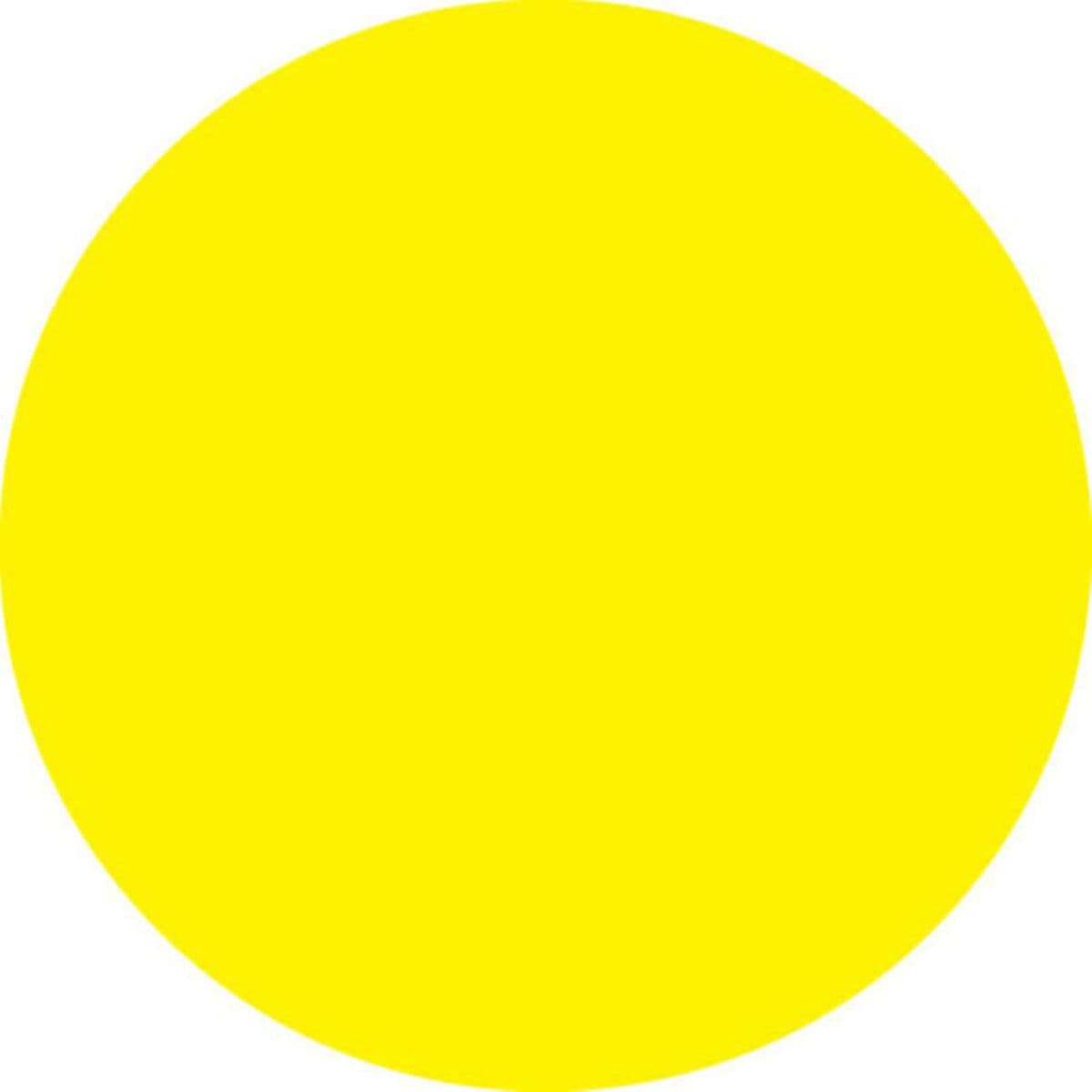 Blank Expiration Label 1 IN Yellow Circle All Temperature Permanent 1000 Count/Roll 12 Rolls/Case 12000 Count/Case