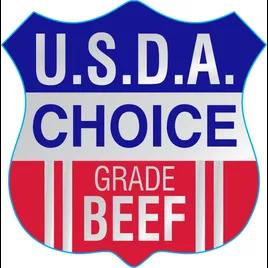 USDA Choice Beef Meat Label 1.3X1.3 IN Red Blue Silver Shield Foil 1000/Roll