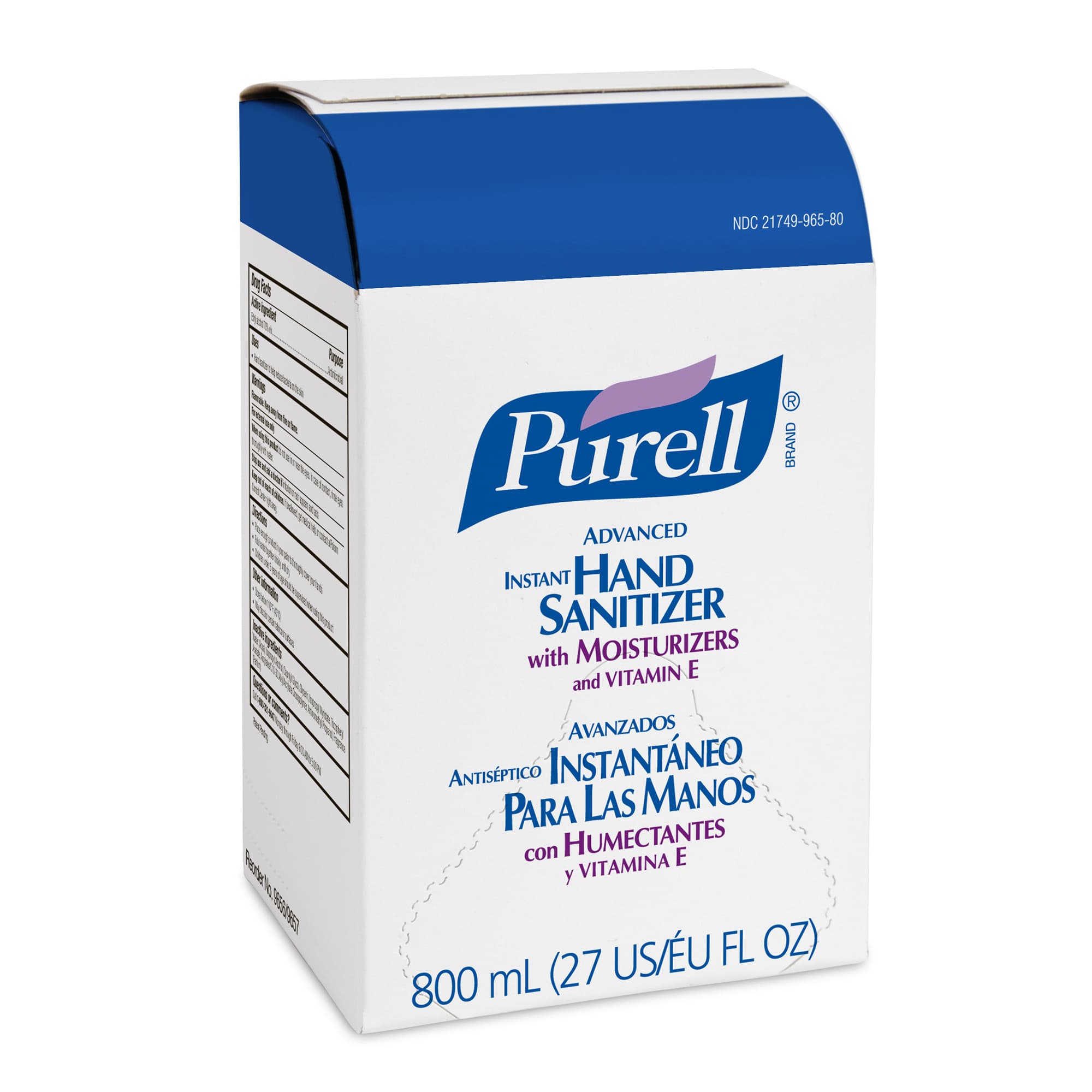 Purell® Hand Sanitizer Gel 800 mL 3.63X3.63X5.75 IN Advanced Bag-in-Box For Accent 800 12/Case