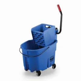 WaveBrake® Mop Bucket & Wringer 35 QT Plastic Blue Side Press 1/Each