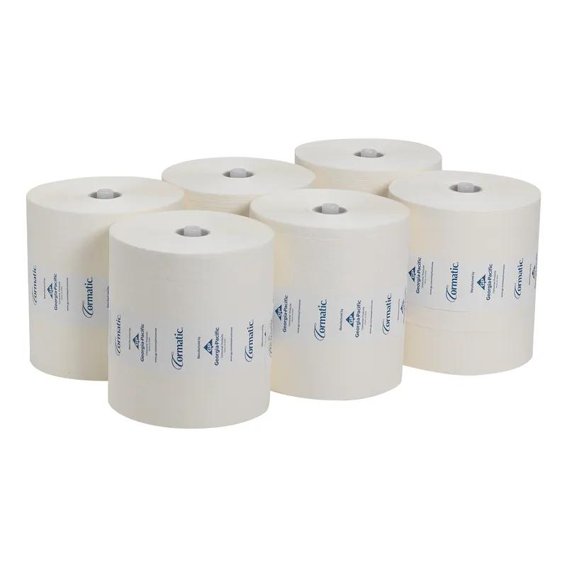 Cormatic® Roll Paper Towel 8.25X8.25 IN 700 FT 1PLY White Standard Roll 933 Sheets/Roll 6 Rolls/Case 5598 Sheets/Case