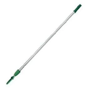 Mop Handle 10 IN Silver Green Aluminum Plastic Ergonomic Handle 2-Pole 1/Each