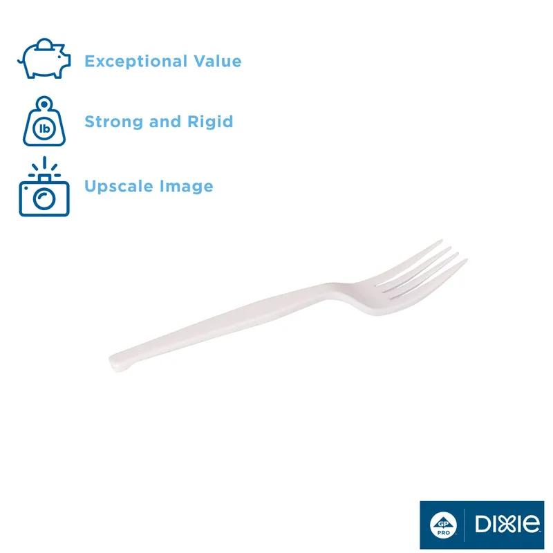 Dixie® Grab-N-Go® Fork PS White Medium Weight 1000/Case