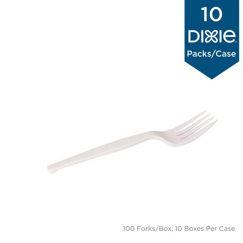 Dixie® Grab-N-Go® Fork PS White Medium Weight 1000/Case
