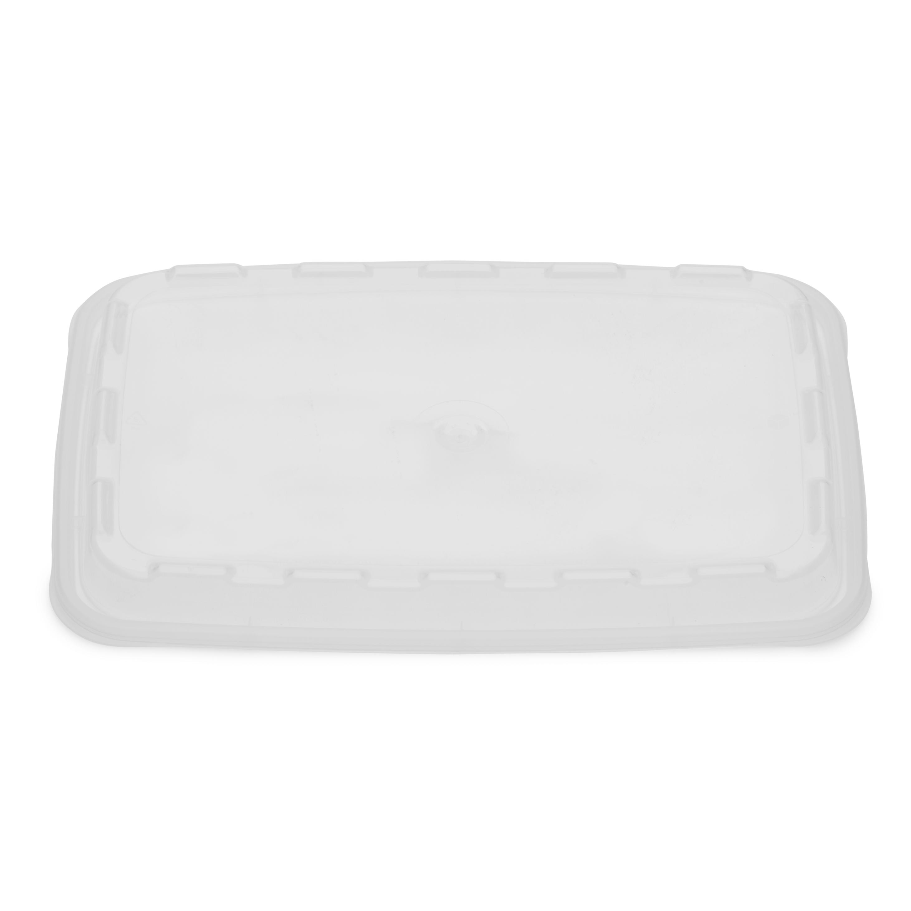 Lid Dome Plastic Clear Rectangle For 28-38 OZ Container 300/Case