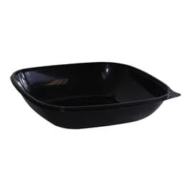 Bowl 80 OZ PET Black Square 50/Case
