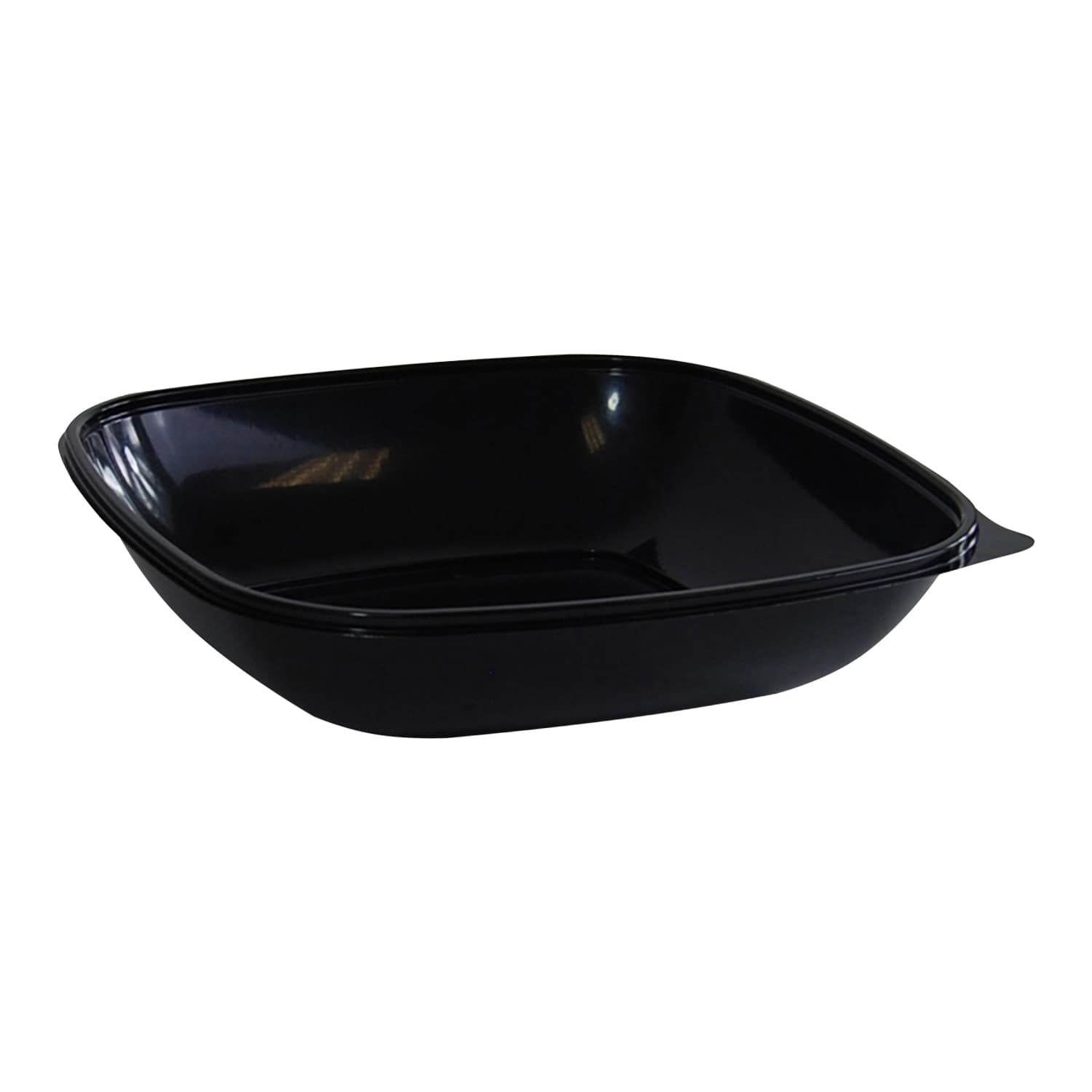 Bowl 80 OZ PET Black Square 50/Case