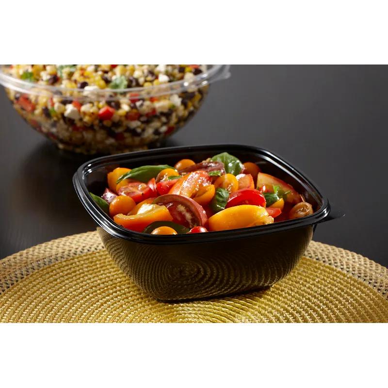 Bowl 80 OZ PET Black Square 50/Case