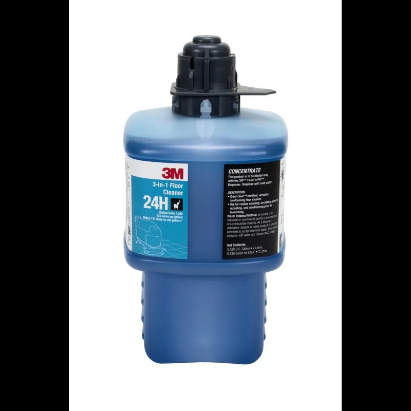 3M™ 24H 3-in1 Floor Cleaner 2 L All Purpose Liquid Concentrate No Rinse 6/Case