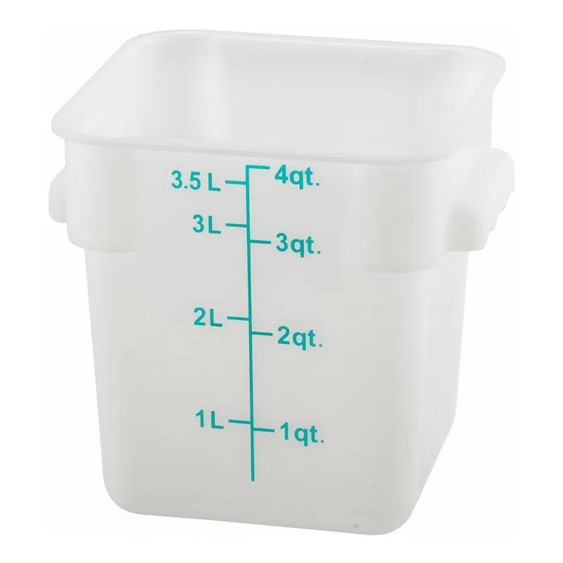 Food Storage Container 4 QT PP Built-in Handle Dishwasher Safe 1/Each