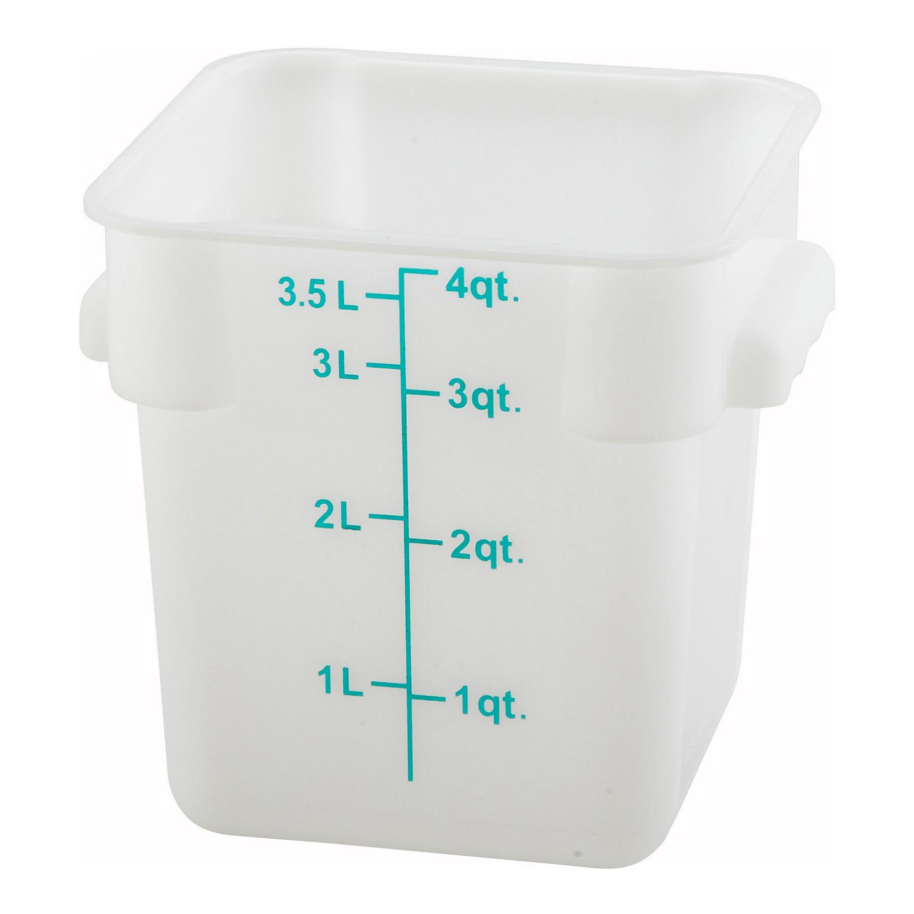 Food Storage Container 4 QT PP Built-in Handle Dishwasher Safe 1/Each
