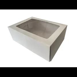 Bakery Box 1/4 Size 14X10X5 IN White With Window 100/Case