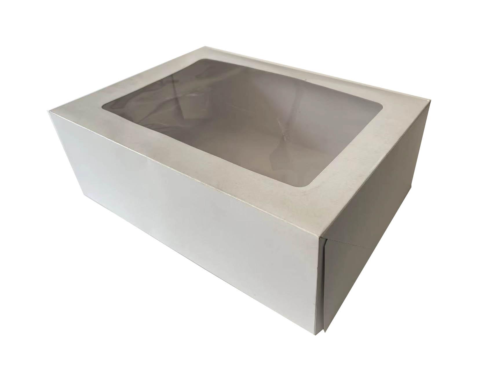 Bakery Box 1/4 Size 14X10X5 IN White With Window 100/Case