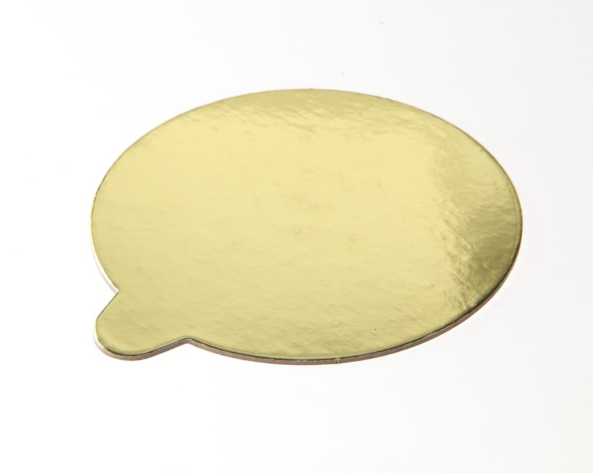 Cake Board 4X4 IN Gold Silver With Tab 500/Case