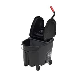 WaveBrake® Mop Bucket & Wringer 35 QT Plastic Black Gray Dual Cavity Down Press 1/Case