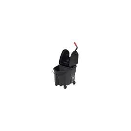 WaveBrake® Mop Bucket & Wringer 35 QT Plastic Black Dual Cavity Down Press 1/Case