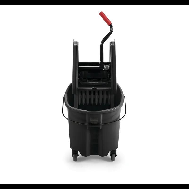 WaveBrake® Mop Bucket & Wringer 35 QT Plastic Black Gray Dual Cavity Down Press 1/Case