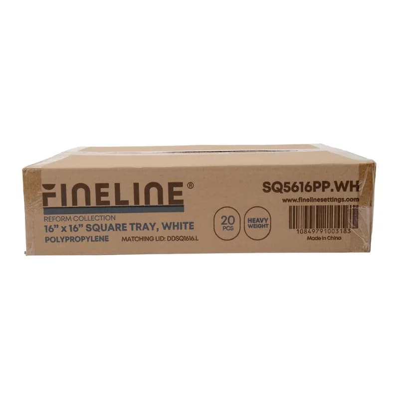 Serving Tray Base 16X16 IN PP White Square 20/Case
