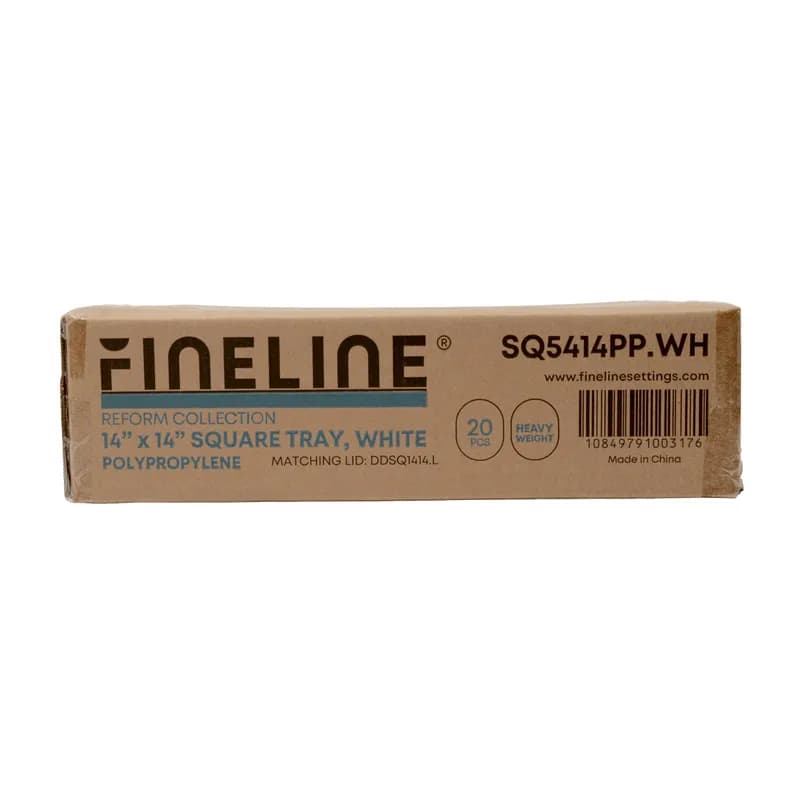 Serving Tray Base 14X14 IN PP White Square 20/Case