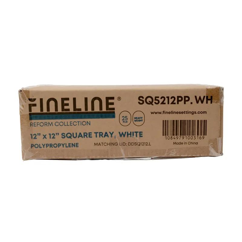 Serving Tray Base 12X12 IN PP White Square 25/Case