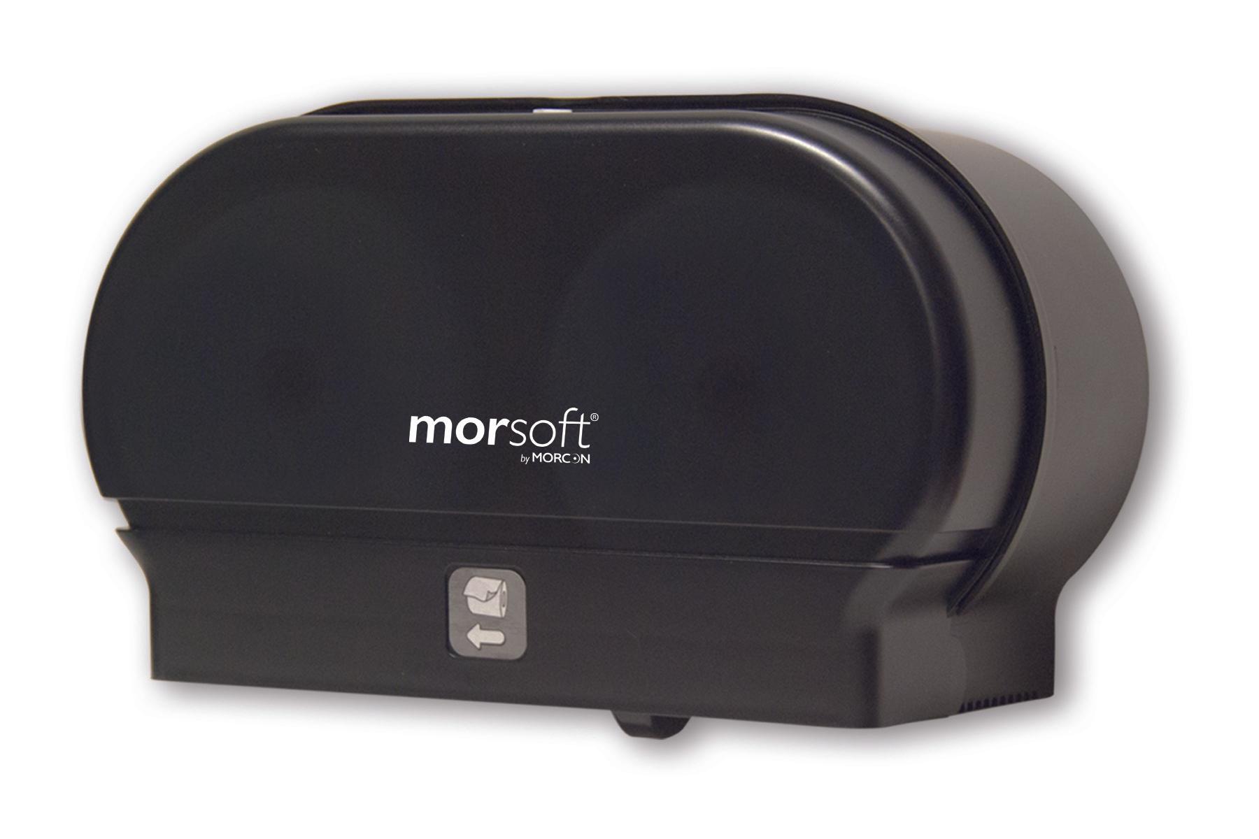 Morsoft® Toilet Paper Dispenser Plastic Black Pearl 2-Roll Small Core 1/Each