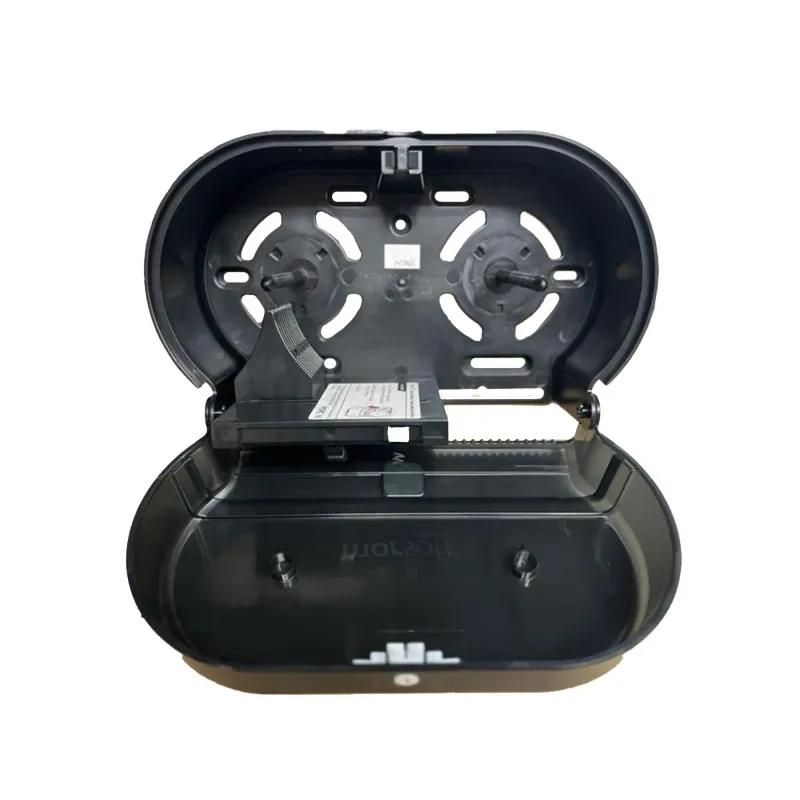Morsoft® Toilet Paper Dispenser Plastic Black Pearl 2-Roll Small Core 1/Each