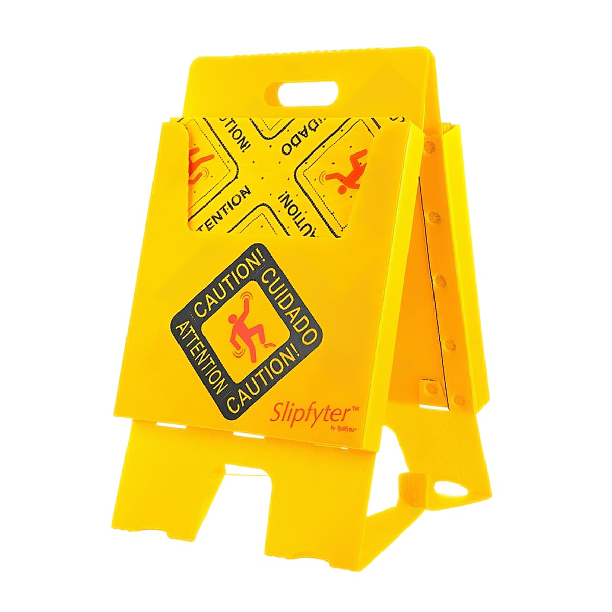 Spilfyter® Caution Stand Kit 14 IN Yellow PP High Visibility Universal 40 Sheets/Pack 1 Count/Case