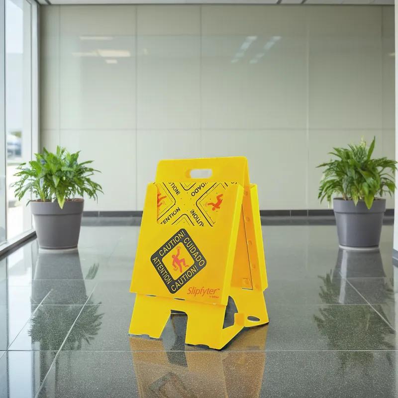 Spilfyter® Caution Stand Kit 14 IN Yellow PP High Visibility Universal 40 Sheets/Pack 1 Count/Case