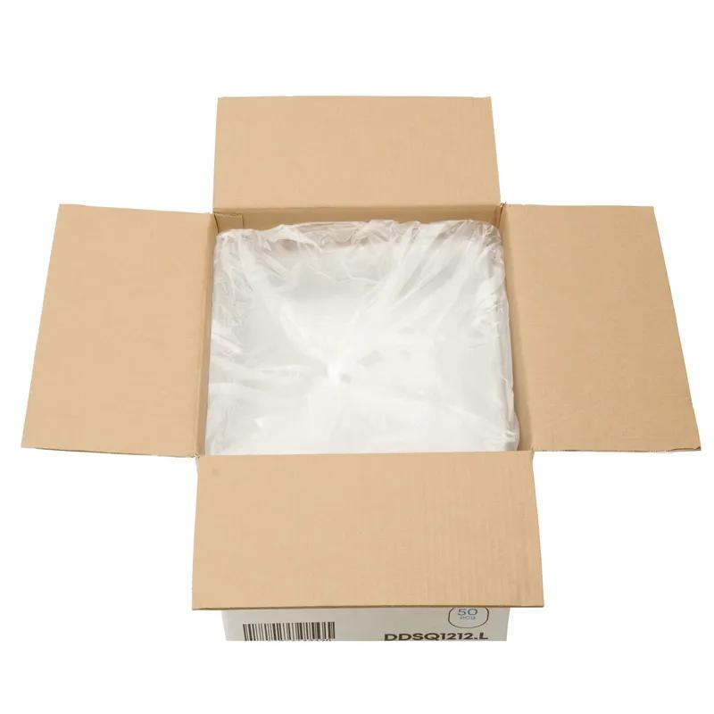 Lid Dome 12 IN PET Clear Square For Container 50/Case