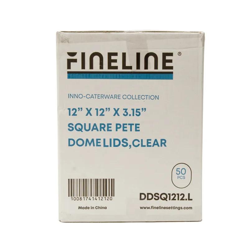Lid Dome 12 IN PET Clear Square For Container 50/Case
