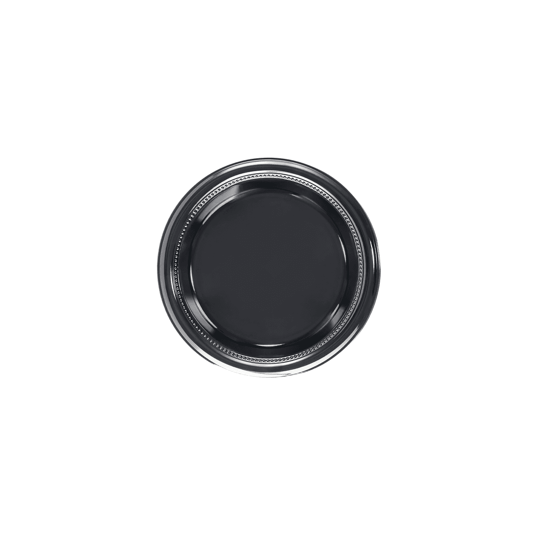 Plate 9 IN HIPS Black Round 500/Case
