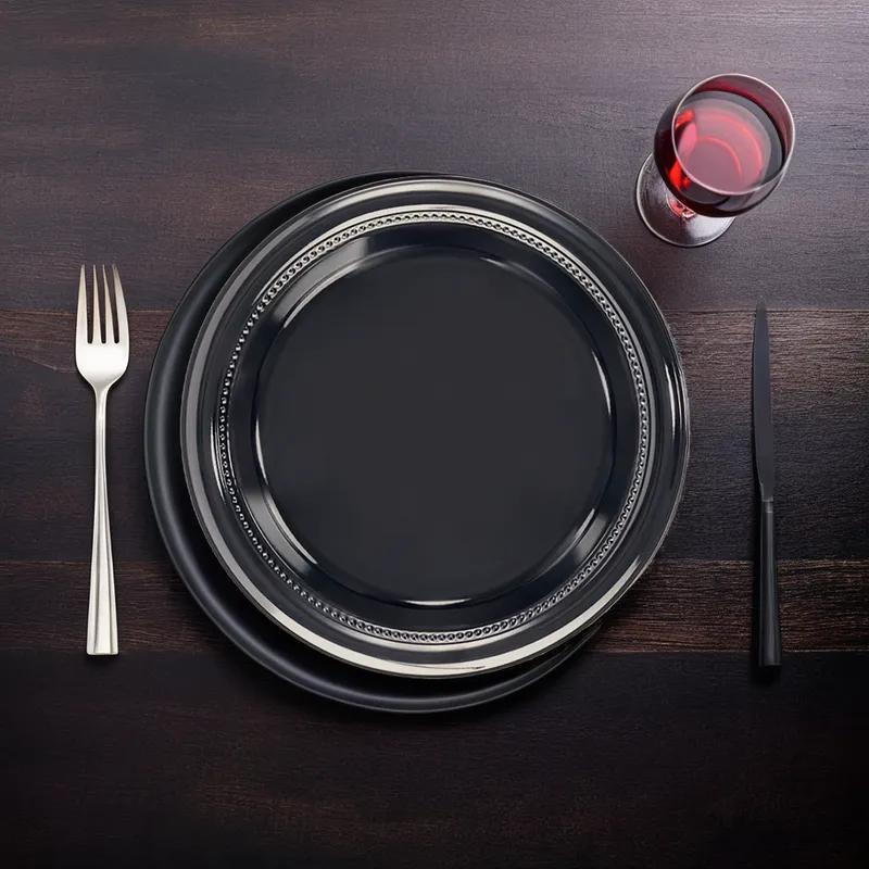 Plate 6 IN HIPS Black Round 1000/Case