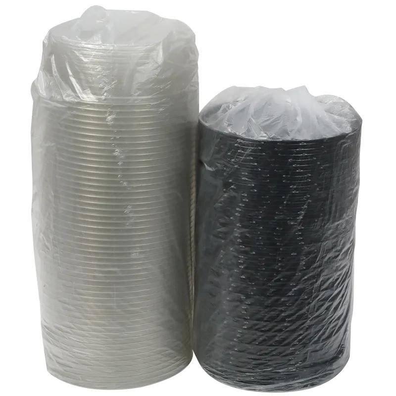 Cake Container & Lid Combo 9X3.25 IN PET Black Clear Tall Smooth 100/Case