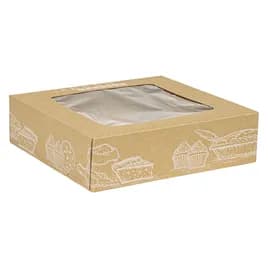 Pie Box 9X9X2.5 IN Kraft Fresh Flavor 100/Case